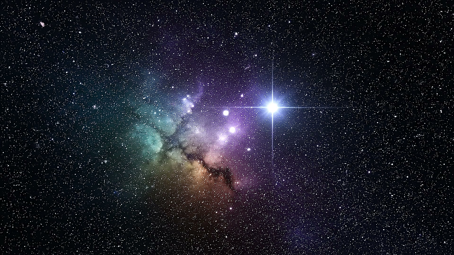 A sea of morning clouds beneath the stars